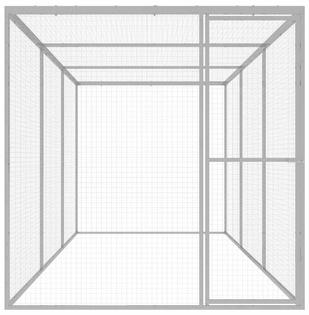 Jaula para gatos 4,5x1,5x1,5 m aço galvanizado