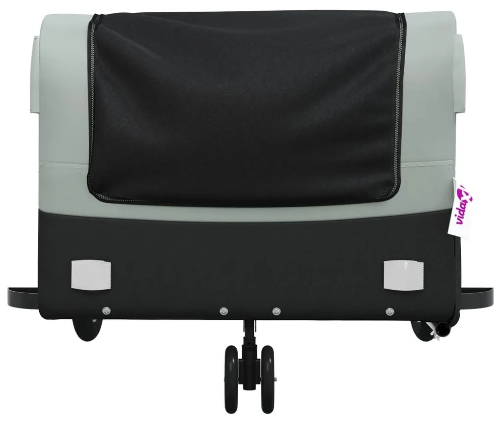 Reboque para bicicleta 45 kg ferro preto e cinza