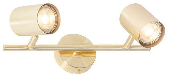 Candeeiro de teto moderno latão 2 luzes ajustáveis - Jeana Moderno