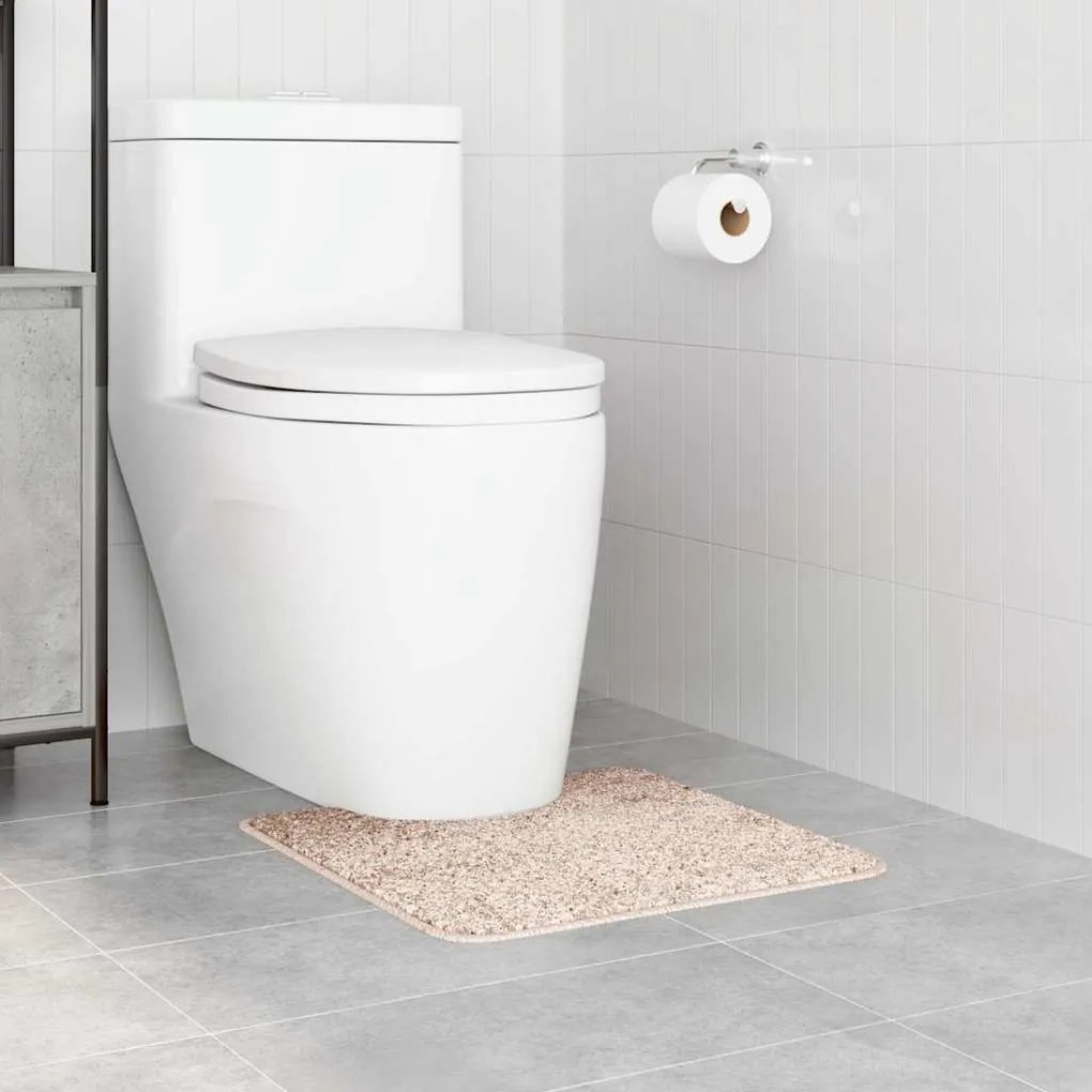 Tapete de Banho Creme Poliéster Padrão Antiderrapante