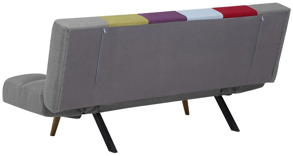 Sofá-cama de 3 lugares em tecido patchwork multicolor INGARO Beliani