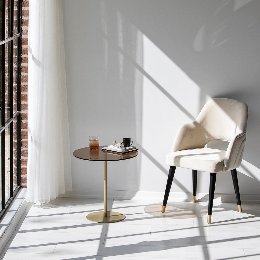 Mesa Lateral Chill-Out - Dourado - 50x50x50 cm