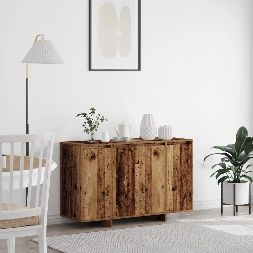 vidaXL Aparador Castanho Madeira velha Madeira 120 x 41 x 75 cm Aparador