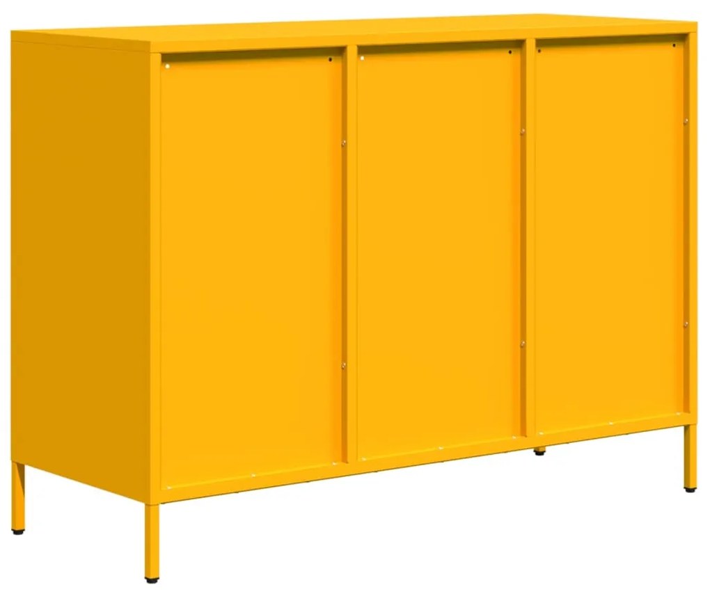 Aparador 101,5x39x73,5 cm aço laminado a frio amarelo mostarda
