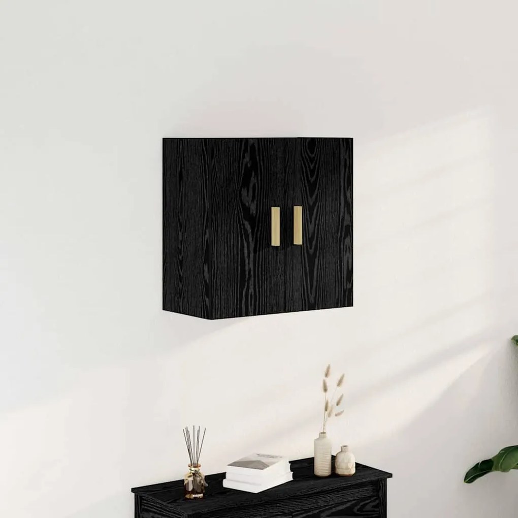 vidaXL Armário de Parede Carvalho preto 60 x 30 x 60 cm