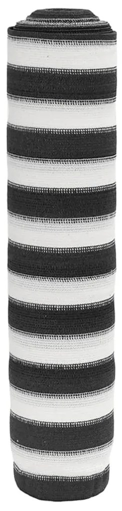 vidaXL Rede de privacidade PEAD 150 g/m² 1,5x50 m antracite e branco
