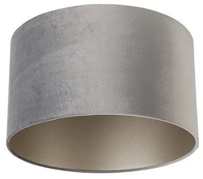 Abajur de veludo cinzento 35/35/20