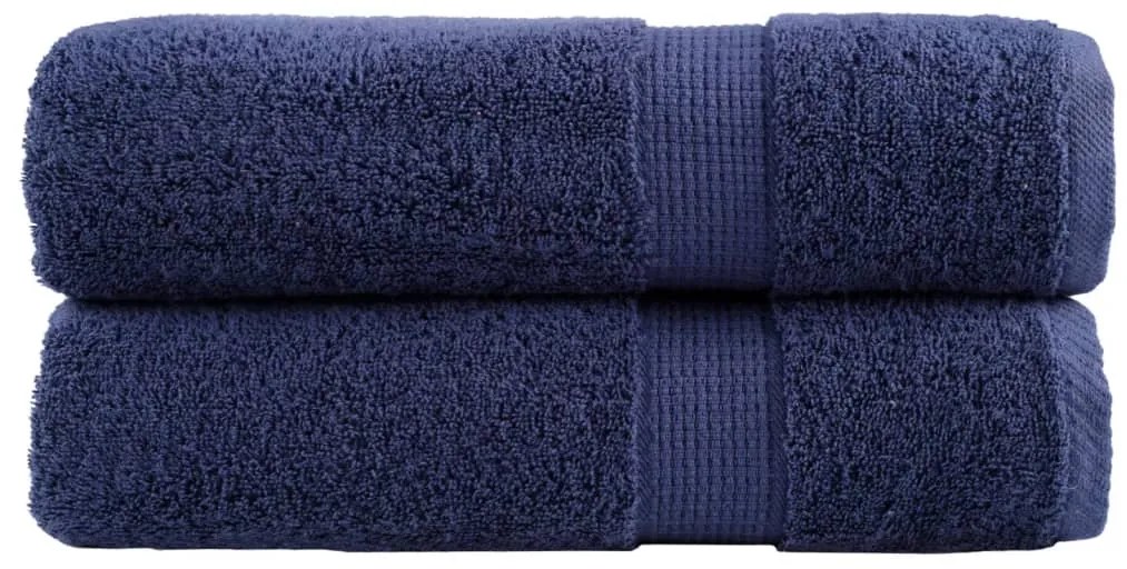 Toalhas banho premium SOLUND 2pcs 100x150cm 600gsm azulmarinho