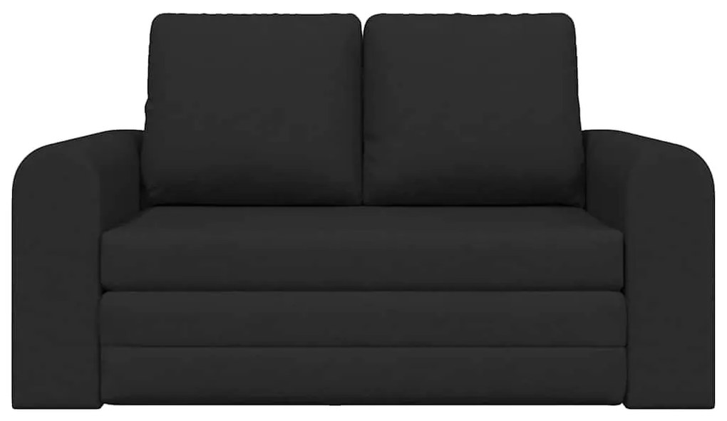 Sofá-Cama de Chão 2 em 1 Preto 148x71x83 cm Tecido