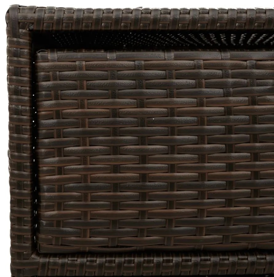 Armário de arrumação para jardim 55x59x80 cm vime PE castanho