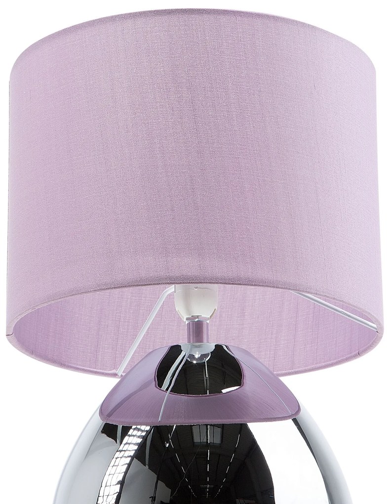 Candeeiro de mesa 33 cm violeta RONAVA Beliani