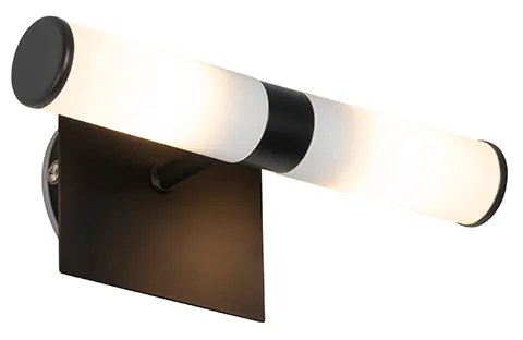 Candeeiro de parede inteligente para casa de banho preto IP44 2-luzes Incl. Zigbee G9 - Bath