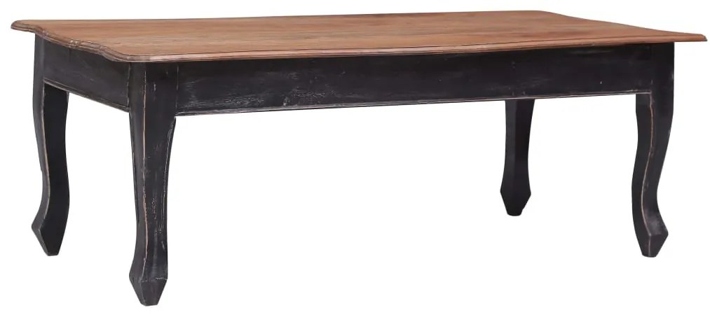 vidaXL Mesa de centro 120x60x45 cm madeira de mogno maciça preto