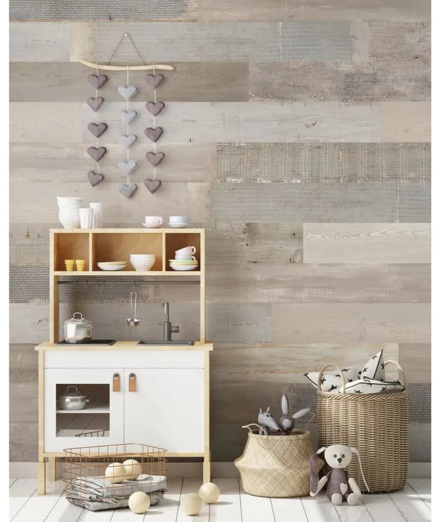 442001 Grosfillex Ladrilhos de parede Accent 9 pcs 15,4x120 cm amazónia