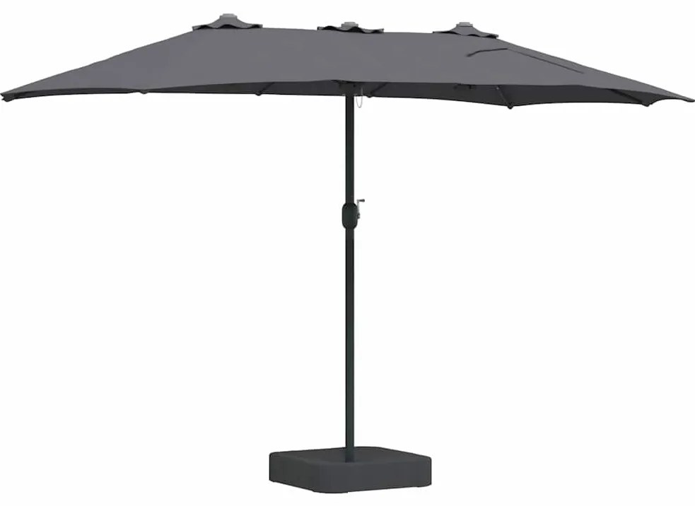 Guarda-sol de Jardim Antracite 385 x 209 x 244 cm tecido