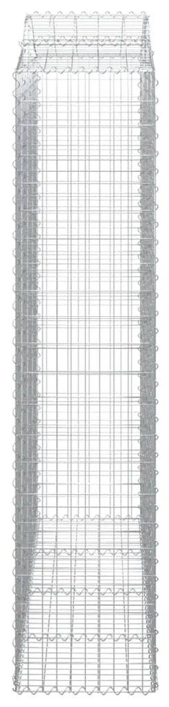 Cestos gabião arqueados 15 pcs 200x50x220/240 ferro galvanizado