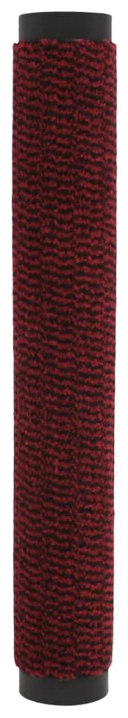 Tapete controlo pó retangular tufado 2 pcs 120x180 cm vermelho