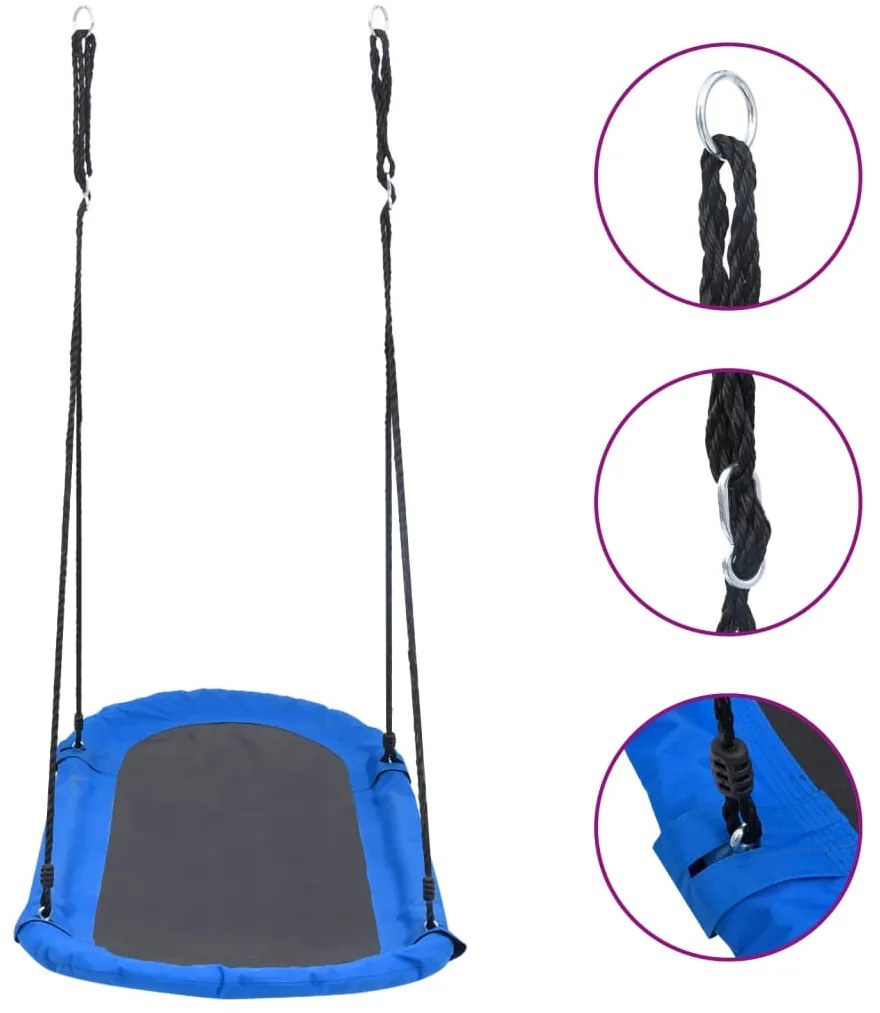 93154 vidaXL Baloiço estilo ninho com bandeiras 165x70 cm