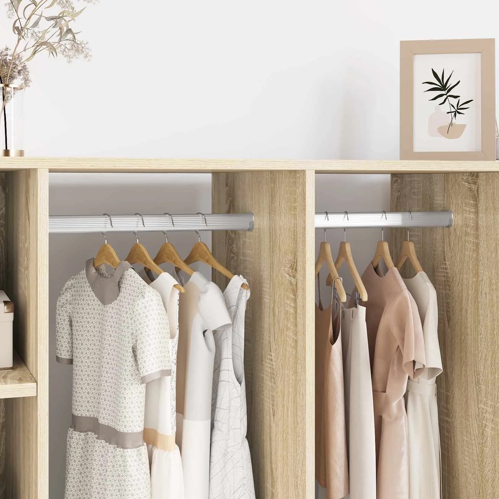 vidaXL Viga de Closet 12 pcs Prateado 764 x 15 x 29 mm