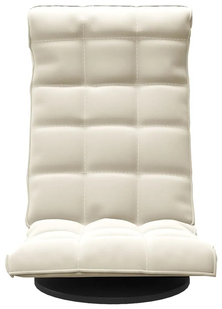 Cadeira de piso giratória veludo cor creme