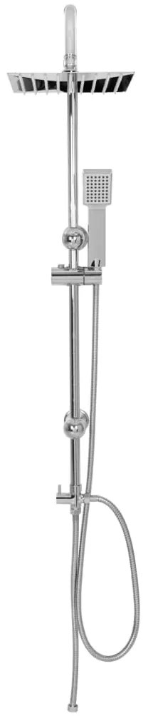 Conjunto de duche com chuveiro fixo e de mão aço inoxidável