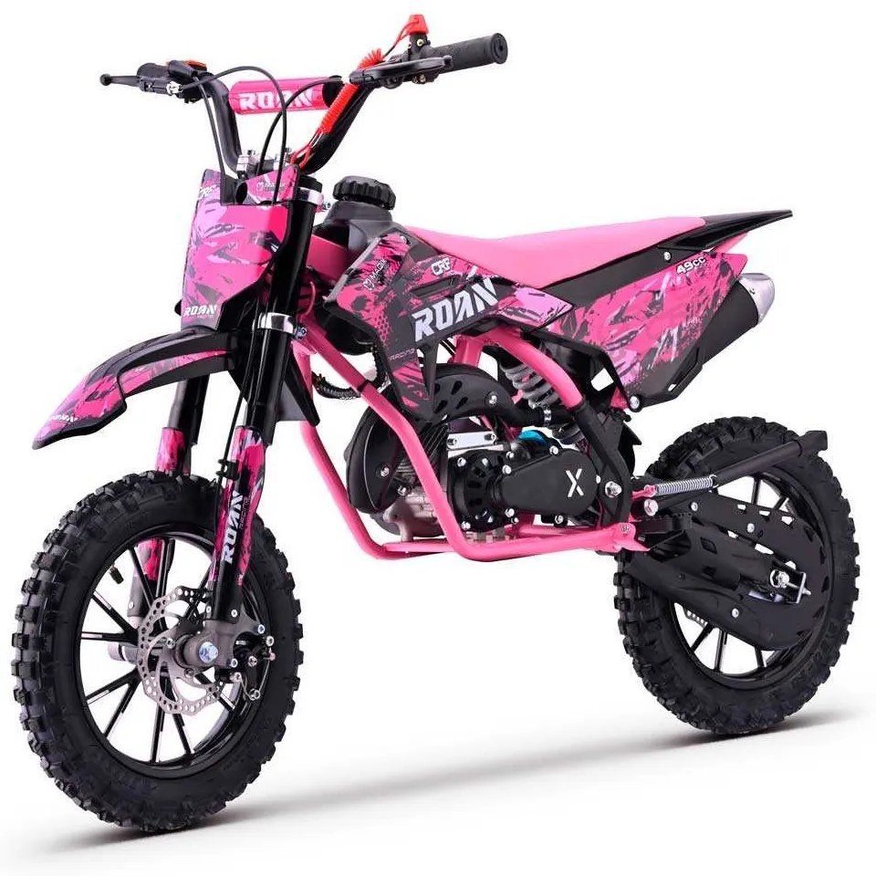 MINI MOTO Crianças MINICROSS gasolina 49cc Roan CRF 10/10" 3.5cv Rosa