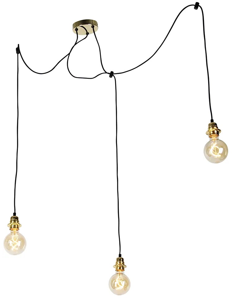 Candeeiro de suspensão moderno dourado - Cava 3 Moderno