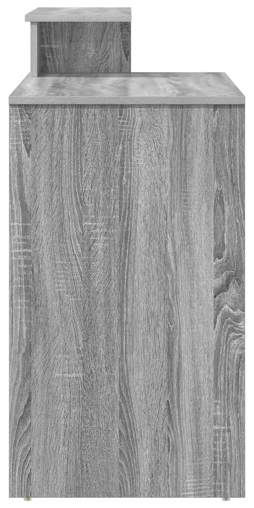 Mesa com Armazenamento Cinza Sonoma 120,5x44x88,5 cm Madeira Estrutura