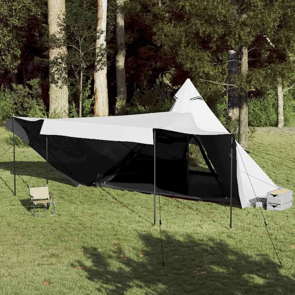 vidaXL Tenda familiar tipi para 8 pessoas opaca impermeável branco