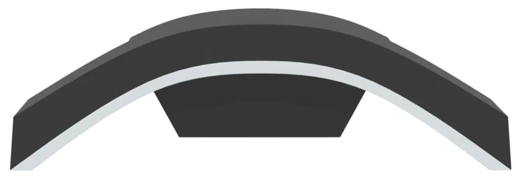 Candeeiros parede LED p/ exterior 2 pcs alumínio fundido preto