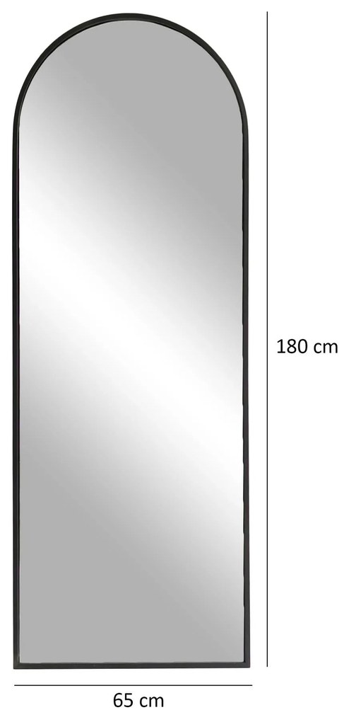 Espelho Cheval Portal – Matte Black – 65 cm x 180 cm