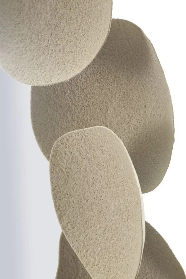 ESPELHO DE PAREDE DUNE 85X7,5X85 CM (TAMANHO DO ESPELHO INTERIOR CM Ø 62) CREME