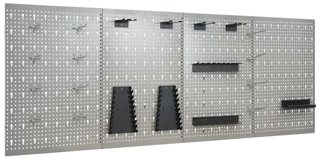 Placas perfuradas de parede 4 pcs 40x58 cm aço
