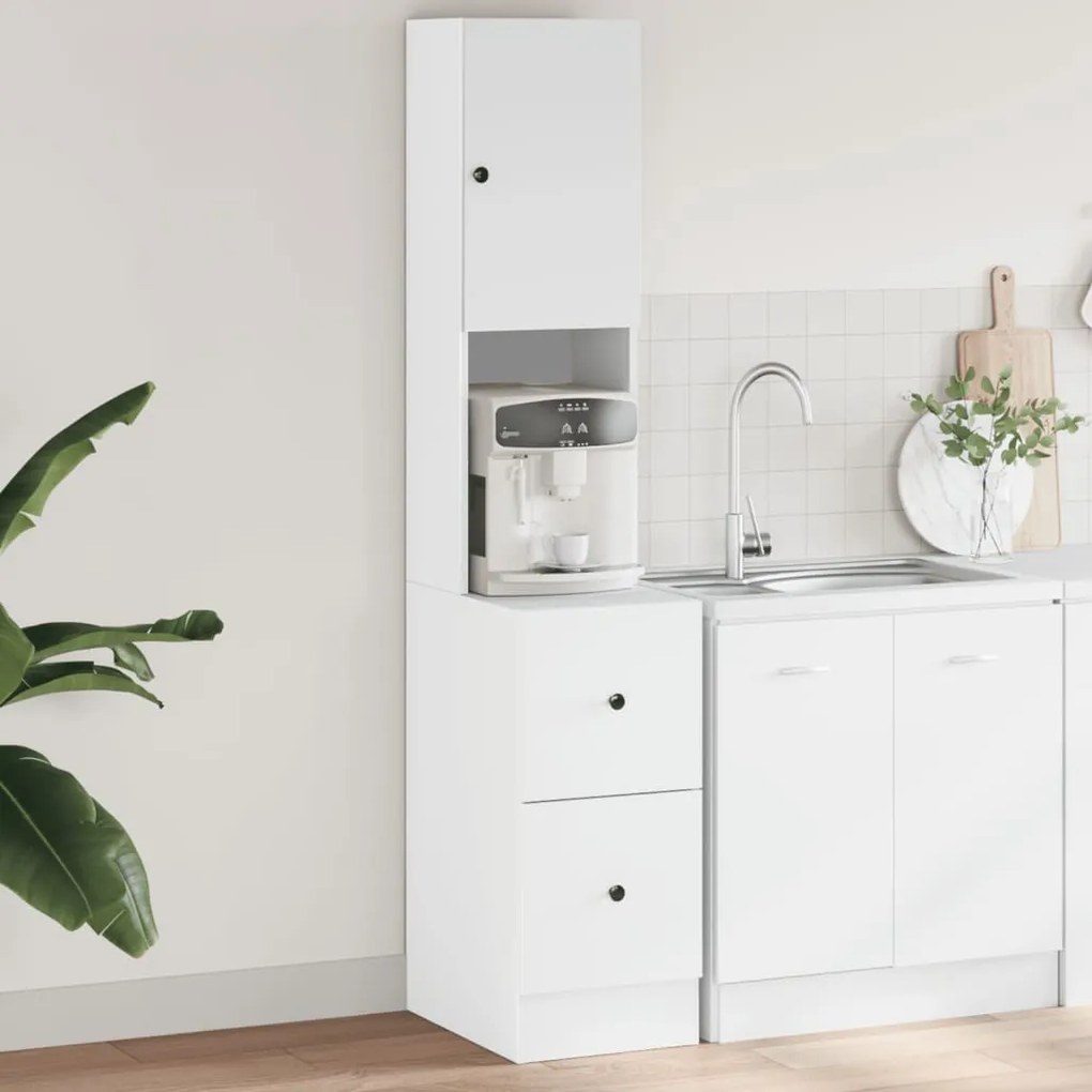 vidaXL Armário de cozinha 35x50x180 cm derivados de madeira branco