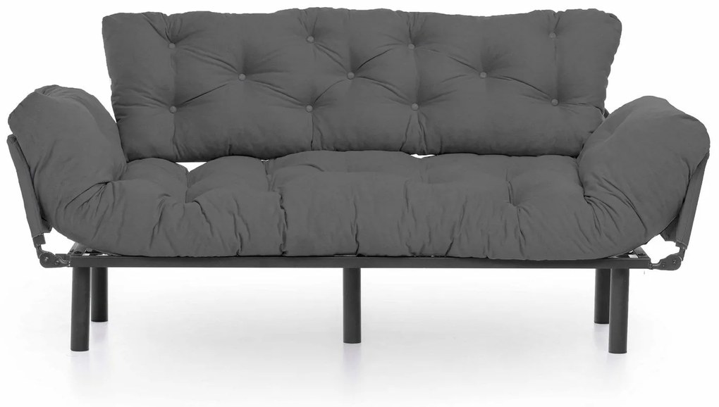 Sofá-Cama de 3 Lugares Nitta – Cinzento – 185x85x70 cm