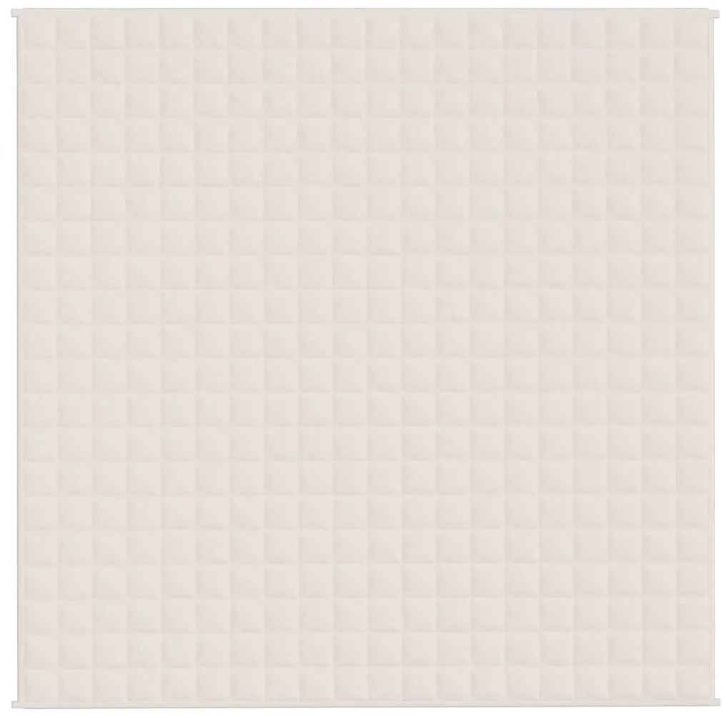 Manta pesada 9 kg 200x200 cm tecido creme-claro