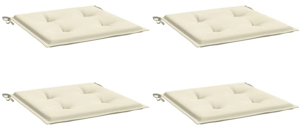 Almofadões p/ cadeiras de jardim 4 pcs tecido oxford creme
