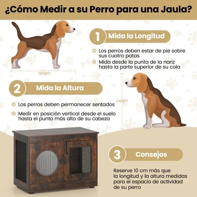 Móvel para caixa de areia para gatos ou jaula caes pequenos 82 x 47 x 60 cm com grades metálicas Porta transparente Café