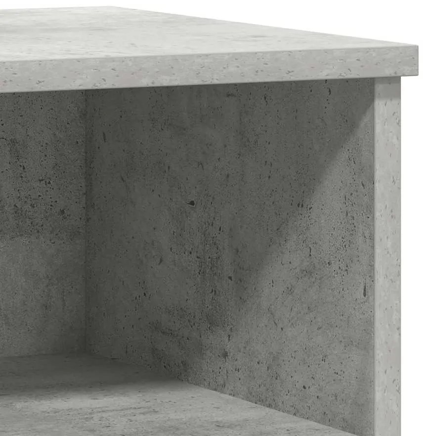 Mesa de cabeceira 40x35x50cm derivados madeira cinzento cimento
