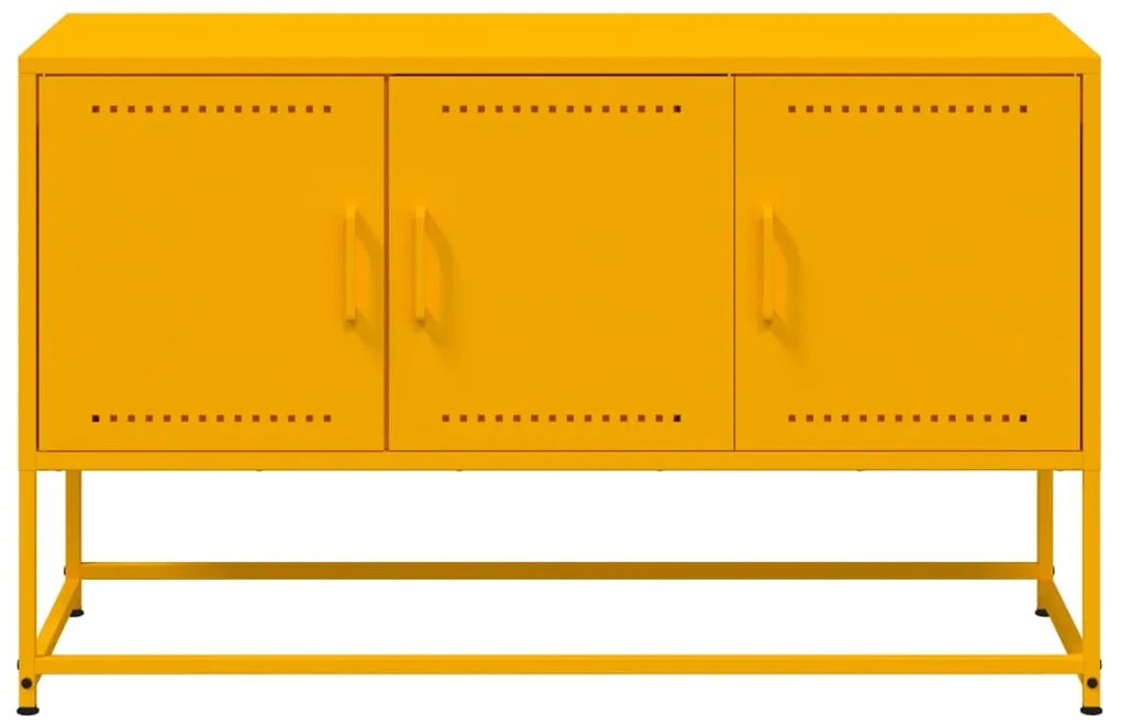 Móvel de TV 100,5x39x60,5 cm aço amarelo mostarda