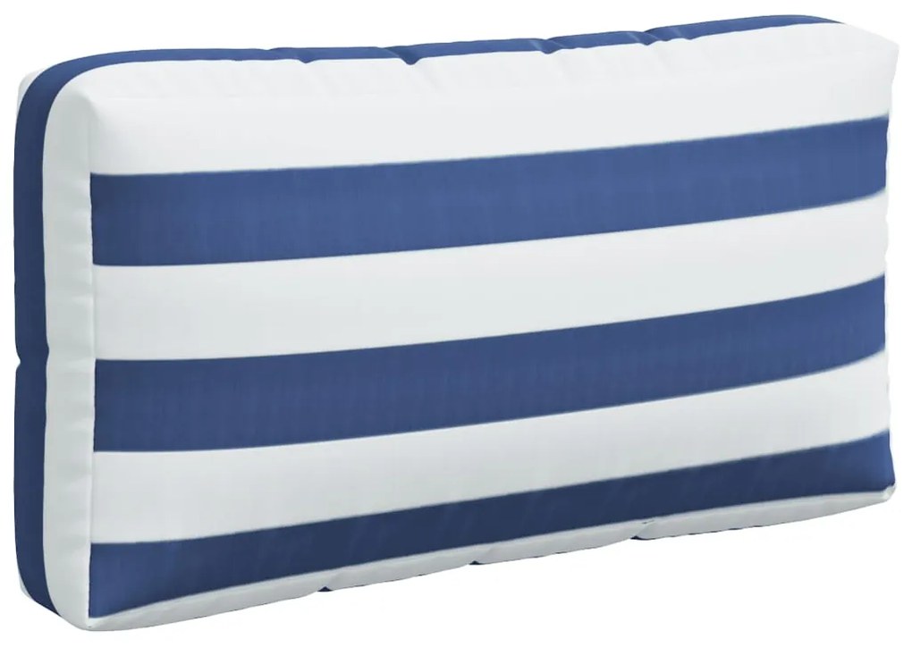 Almofadões p/ paletes 3 pcs tecido oxford riscas azul/branco