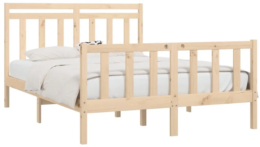 Estrutura de cama 120x200 cm madeira de pinho maciça