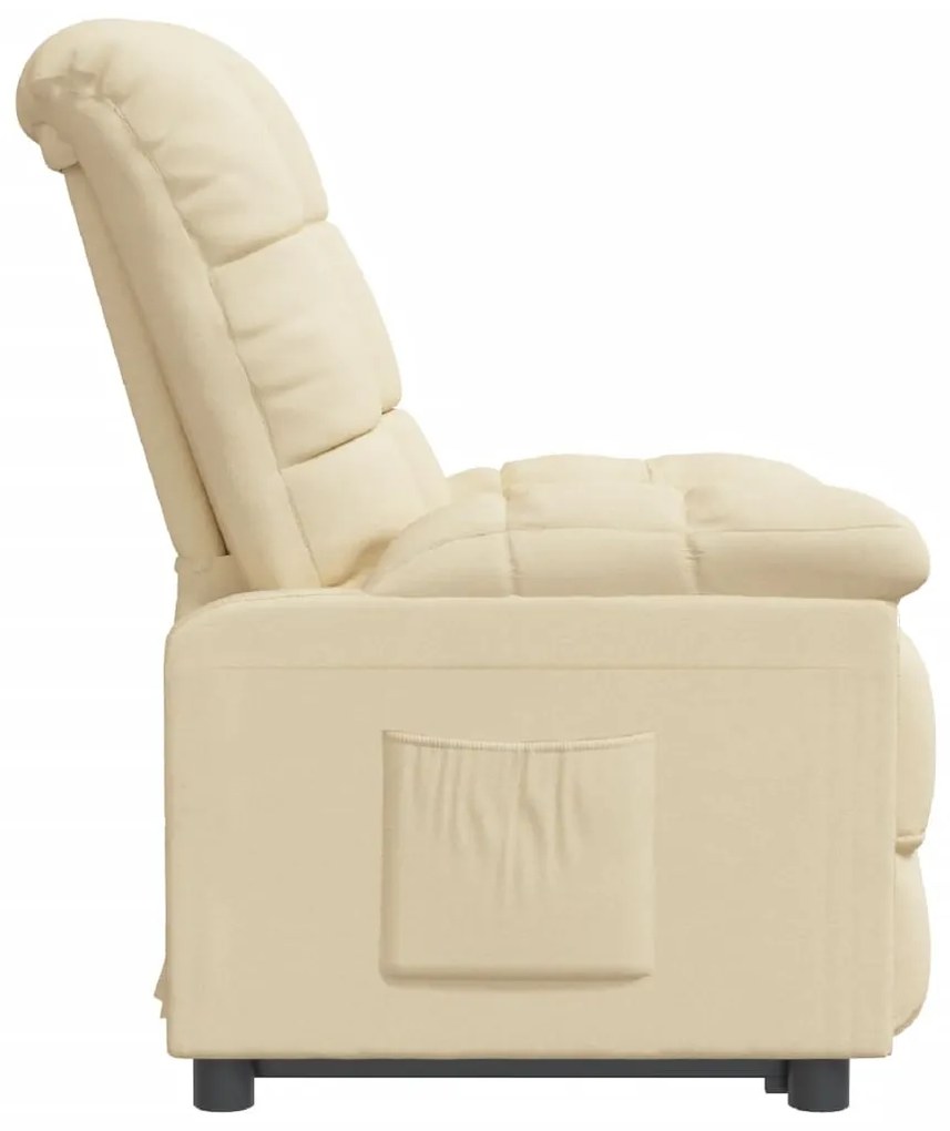 Poltrona reclinável tecido cor creme
