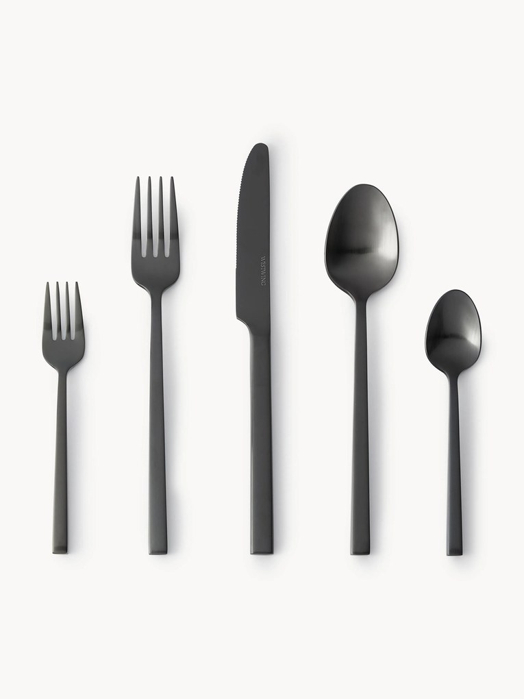 Conjunto de talheres escovados Shine, vários tamanhos