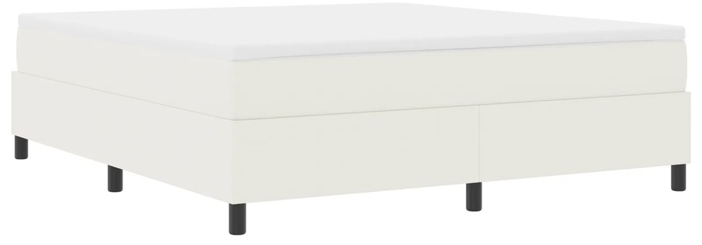 Cama Box Spring vidaXL Creme Super King em Tecido Corduroy