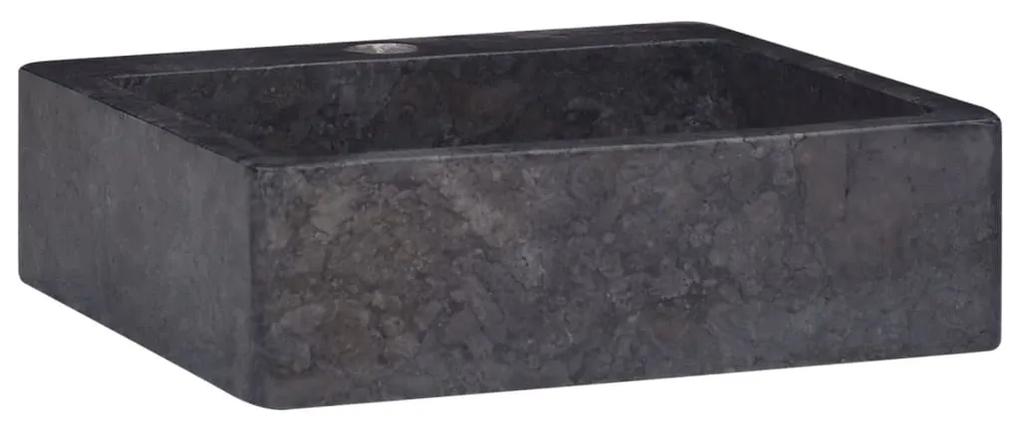 149184 vidaXL Lavatório 40x40x12 cm mármore preto