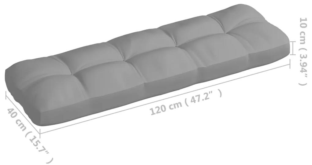 Almofadões para sofás de paletes 7 pcs cinzento