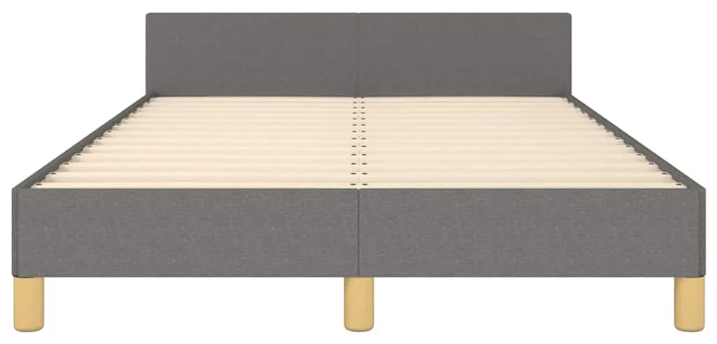 Estrutura de cama sem colchão 120x200 cm tecido cinzento-escuro