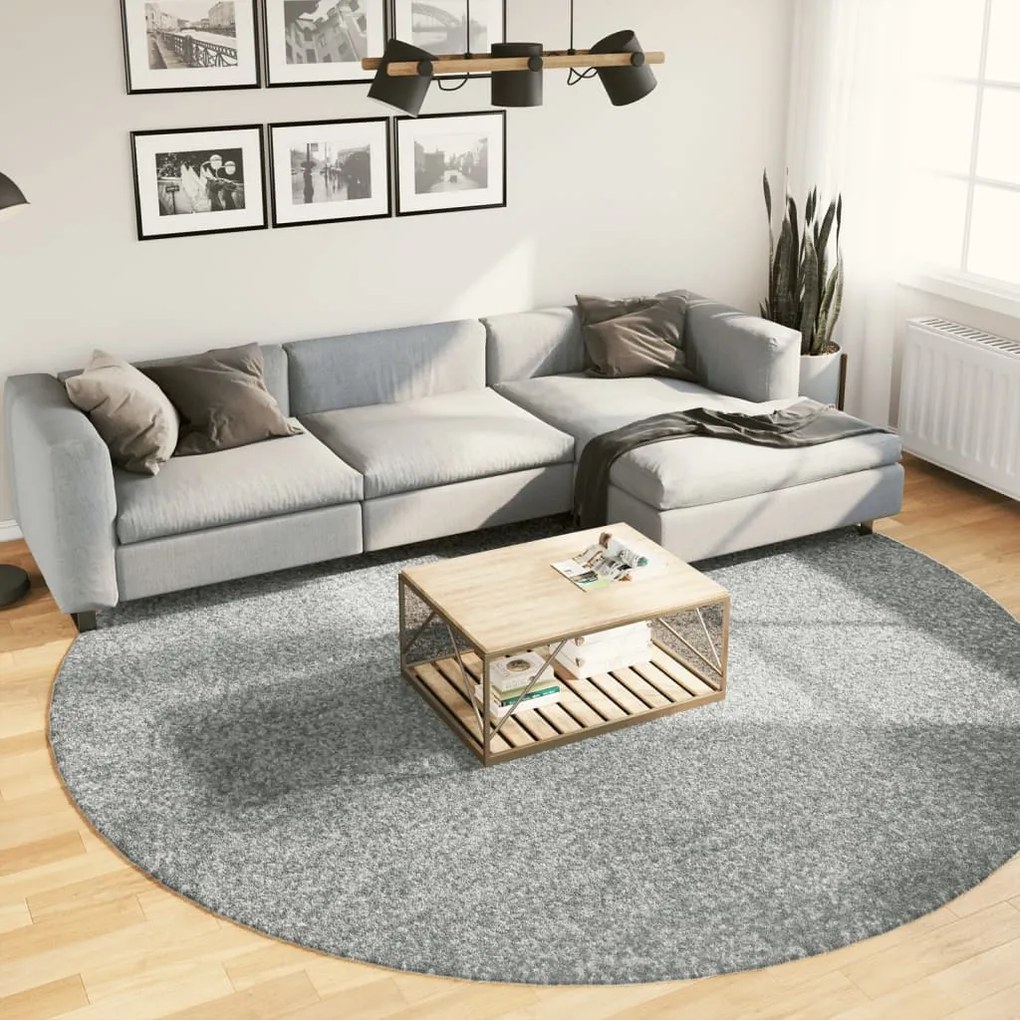 vidaXL Tapete shaggy de pelo alto PAMPLONA Ø 280 cm verde