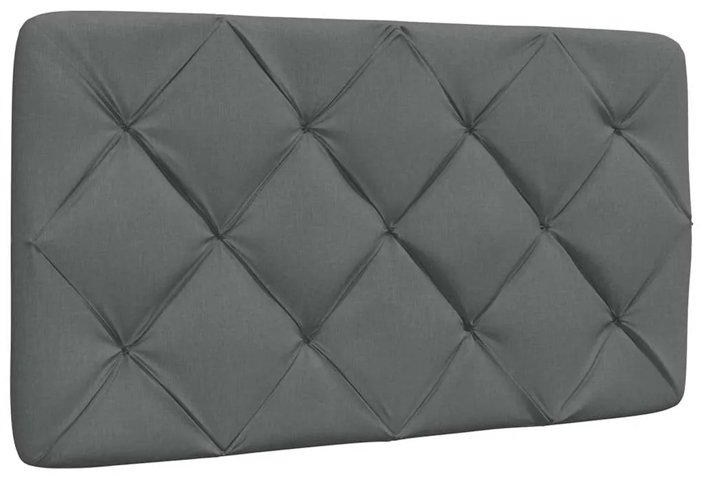 Estrutura de cama sem colchão 90x200 cm tecido cinzento-escuro